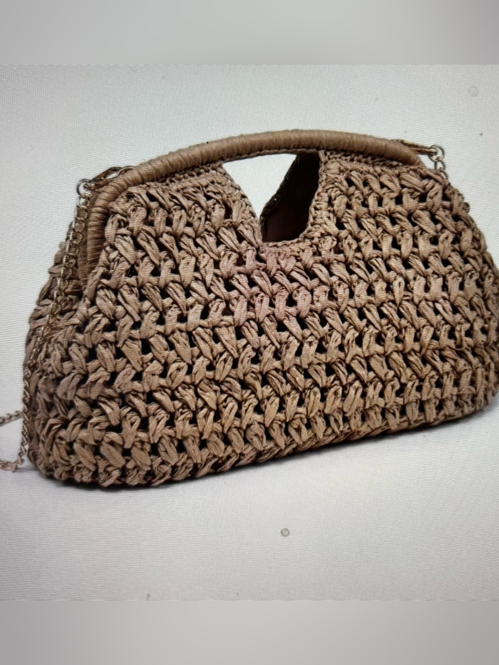 Urban Expressions Abigail  Woven Crossbody Bag in Tan